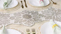 Beaded Table Runner, 36x13 | Glass beads on polyester backing, handcrafted by CLEENTABLE