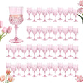 48Pack Plastic Wine Glasses, 7oz Vintage Goblets by LEYIQU