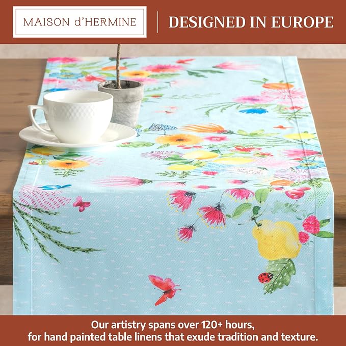 Maison d' Hermine Table Runner 100% Cotton 14.50" x 108" | Table Runners 108 - Image 2