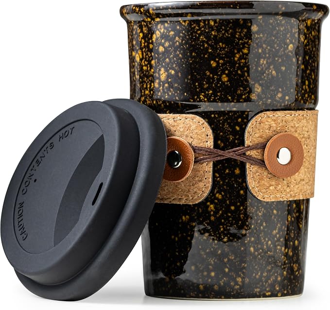 Large Ceramic Travel Coffee Mug by Cormomu