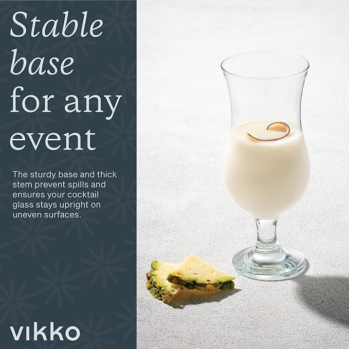 Vikko Hurricane Glasses, 15.5 Ounce Cocktails Glasses Set, Durable Dishwasher - Image 6