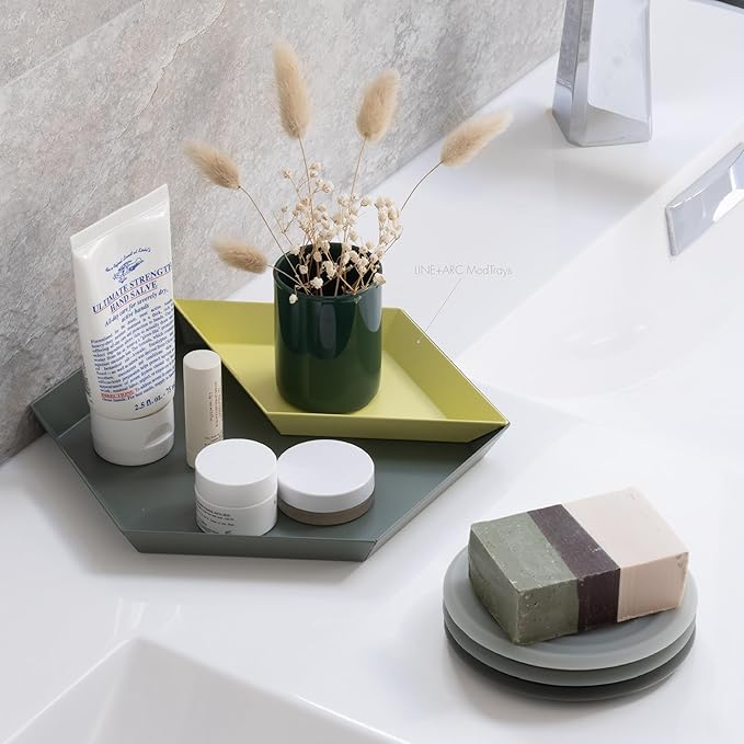 The Degrē Coasters XL (Indigo Wash, Set of 6) by LINE+ARC. 10mm Thick, Dishwasher Safe, Stain-Resistant, Outdoor, Coffee Table, Silicone, Modern, Mid Century, Drink, Non-Absorbent, Housewarming Gift