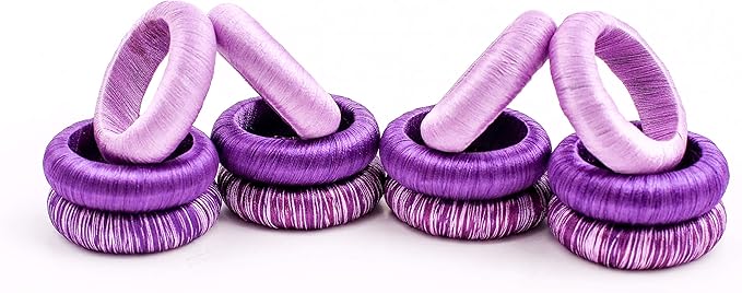 Thread Napkin Ring Set of 24 - Beautiful Elegant Fancy Decorative Napkin Holder for Dining Table Décor, Farmhouse, Wedding, Dinner, Party, Family Gathering, Easter, Everyday Use - Purple Combo