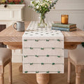 Artoid Mode Dark Green Boho Farmhouse Cotton Woven Table Runner, Seasonal by ArtoidMode