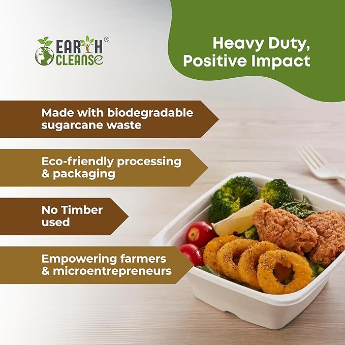 5.4 oz Paper Bowls [200 Pack] – Heavy-Duty Disposable Sugarcane Bowls, Made from Bagasse, Microwave & Leak-Resistant – Great for Cereal, Salad, Snacks, and Soups