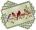 Seliem Spring Birds Tree Branches Placemats Set of 4 | Cardinal Bluebird by Seliem
