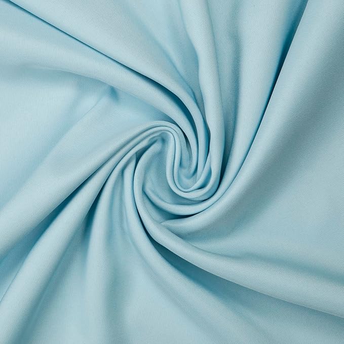 Gee Di Moda Round Tablecloth - 90 Inch Baby Blue Round Table Cloth for 30 to 60 Inch Round Tables - Heavy Duty Washable Fabric - for Buffet Table, Holiday Party, Dinner, Wedding & Baby Shower