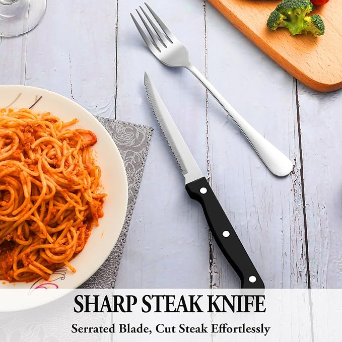 36 Pcs Silverware Set with Steak Knives - Image 5