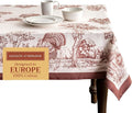 Maison d' Hermine Table Cloth Square Table 100% Cotton 54 x 54 Inches Fall Tablecloth Reusable Everyday Use for Thanksgiving Christmas Decorations Dining Farmhouse Party (Holy Jouy - Brown)