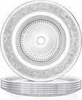 Elsjoy 6 Pack 10 Inch Large Glass Dinner Plate by Elsjoy