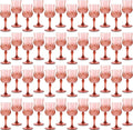 48Pack Plastic Wine Glasses, 7oz Vintage Goblets by LEYIQU
