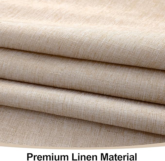 Smiry Rectangle Table Cloth Linen Textured, Waterproof Spillproof Anti-Wrinkle Burlap Tablecloth, Washable Decorative Fabric Table Cover for Dining, Party, Banquet, 60 x 102 Inch, Linen
