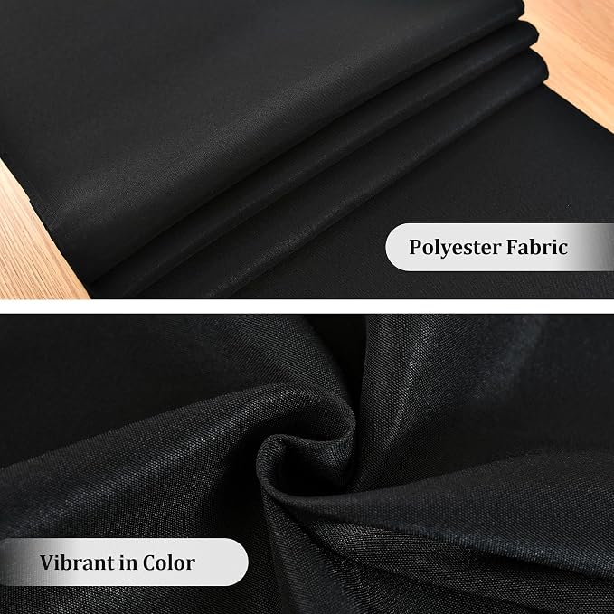 Farmhouse Black Table Runner Dining Table Runners 48 Inches Long Coffee Table - Image 4