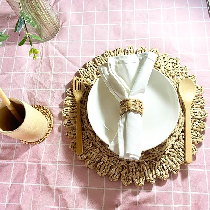 Set 12 Water Hyacinth Napkin Rings, Handwoven by Laquedecraft | Handwoven 100% - Image 3