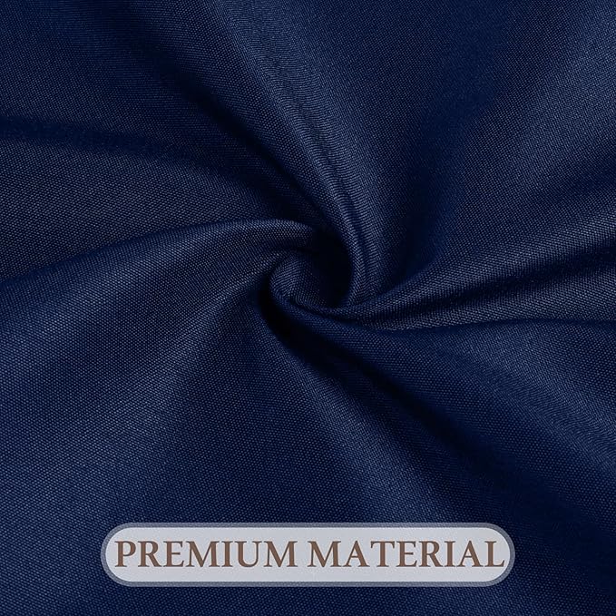 8 Pack Round Tablecloth 90 Inch Navy Blue Tablecloth for Round Tables, Washable Polyester Table Cloth Stain and Wrinkle Resistant Decorative Table Cover for Wedding Party Dining Banquet