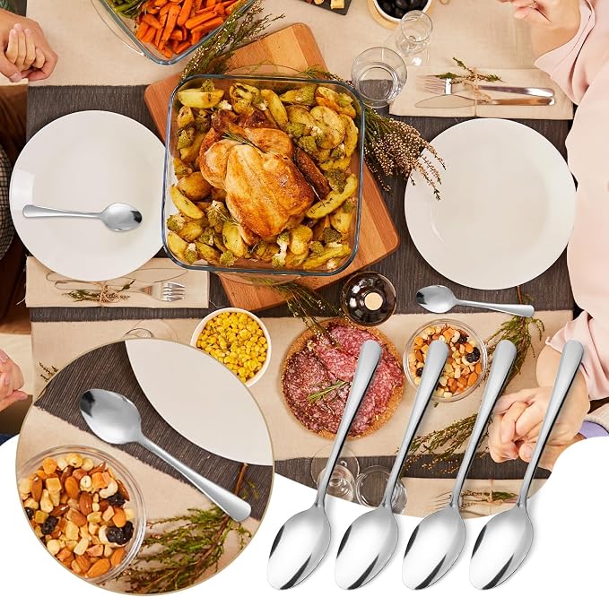 Windsor 96-Pcs Stainless Steel Dinner Spoons, Metal Spoons - Image 5