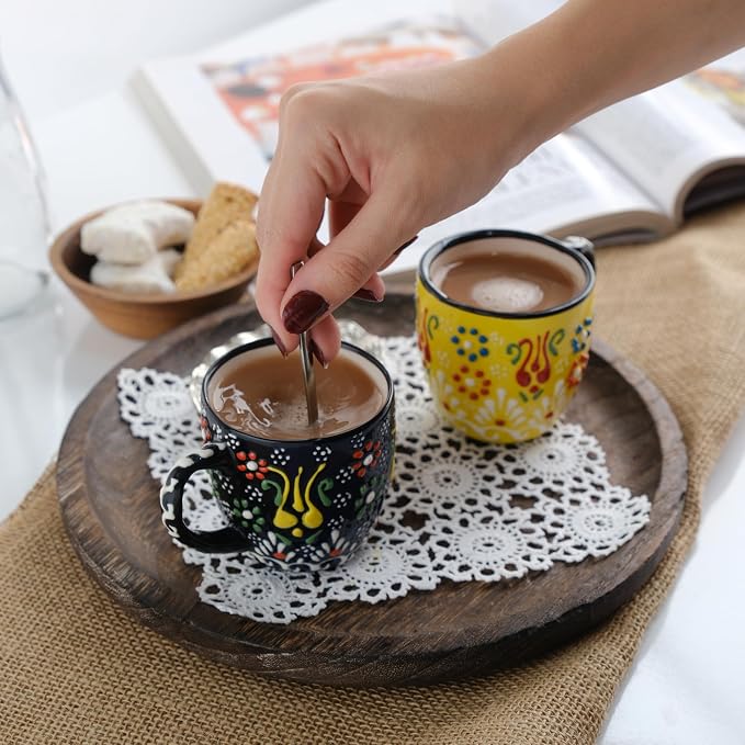 Espresso Cups Set of 2 | 4 oz Small Espresso Cups | Turkish Tea Cups | - Image 8