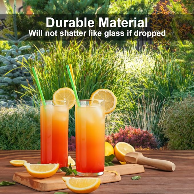 Tiawudi 12 Pack Plastic cups, 6 each: 12 ounce and 16 ounce Water Drinking Cups - Image 4