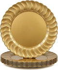 13 Inch Gold Scalloped Charger Plates by Umisriro