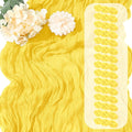 15 Pack Lemon Yellow Cheesecloth Table Runner 17 x 108 inch Cheese Cloth Table by Yorcari