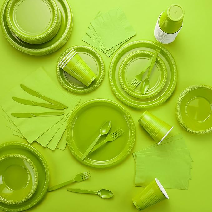 Big Party Pack 40 Count Green Dinner Napkins Tableware- Ideal for Wedding, Party, Birthday, Dinner, Lunch, Cocktails. (7” x 7”)