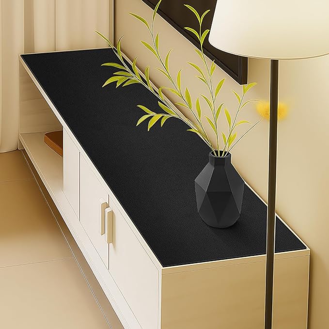 Warmstar Leather Table Cover 16 x63 Inch, 1.8MM Thick PVC Table Protector Waterproof, Desk Cover Protector Non-Slip Table Pad for Kitchen, Dresser, Gaming Desk,Dining Room Table