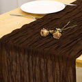 3 Pack Brown Cheesecloth Table Runner 120 Inch Boho Wedding Decor | Cheesecloth by Fixwal