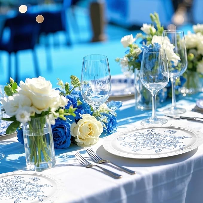 WRAPAHOLIC 25Pcs Floral Paper Plates - Image 5