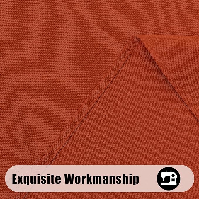 Smiry Rectangle Table Cloth, Waterproof Anti-Scratch Polyester Tablecloth, Decorative Washable Fabric Table Cover for Dining, Buffet, Parties and Outdoor, 60x84, Rust