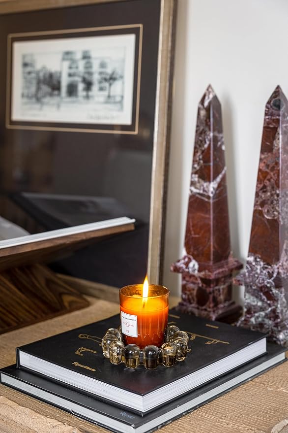 Home Collection Original Amber Glass Large Bubble Candle Dish | Votive and - Image 6