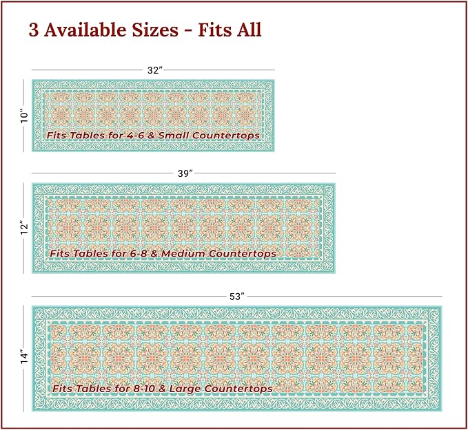 Heat Resistant Table Runner, 39 x 12 Inch - Image 4
