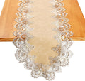 Lace Table Runner, Waterproof Oil-Proof PU Leather Table Runner by Jeloris