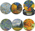 Van Gogh Art Leather Drinks Coasters by Unknown