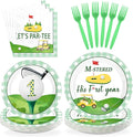 96Pcs His First Year Golf Party Decorations, Serves 24 | Golf Plates and by Greencian