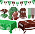 QZYL Football Party Decorations Serve 24, Disposable Football Dinner Plates by QZYL