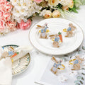 Lewondr 6 Pack Easter Bunny Napkin Rings, Easter Napkin Rings Decoration | by Lewondr