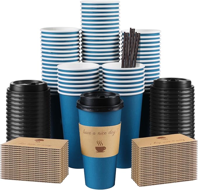 Clawsoff 50 Pack 20 oz Disposable Paper Coffee Cups by BuyNow
