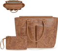 Laptop Tote Bag for Women, Leather Work Tote by Lifeamar