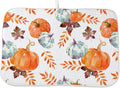 Fall Pumpkin Dish Drying Mat for Kitchen Counter 18x24 Inch Blue Orange Pumpkin by Unknown