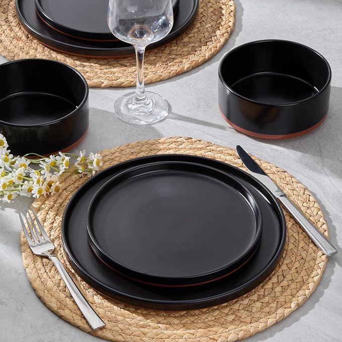 LIANYU 12 Pieces Porcelain Dinnerware Set, Dishes Set - Image 6