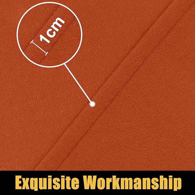 Smiry Rectangle Picnic Table Cloth, Waterproof Elastic Fitted Tablecloths for 6 Foot Tables, Washable Polyester Table Cover for Camping, Indoor and Outdoor (Rust, 30"x72")