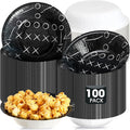 100 Pcs 16 oz Football Paper Bowls - Football Party Snack Bowls Supplies for Game Day Hot Cold Soup Salad Dessert Home Cereal Holiday Decoration