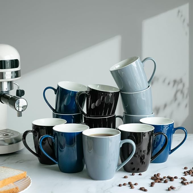 BTaT- Porcelain Coffee Mugs Set, 16 Ounces, 4 Pack, Restaurant Cups - Image 6