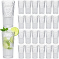 Wiwiqing 20oz Vintage Plastic Ribbed Tumblers Set of 24, Baby Shower, Birthday by Wiwiqing
