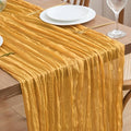 Asee'm Gold Yellow Cheesecloth Table Runner Summer 10FT Boho Rustic Gauze | by Aseem