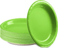 Disposable Paper Plates Kiwi, 7 Inch Paper Dessert Plates, Strong and Sturdy Disposable Plate for Party, Dinner, Holiday, Picnic, or Travel Party Plate, Pack of 50