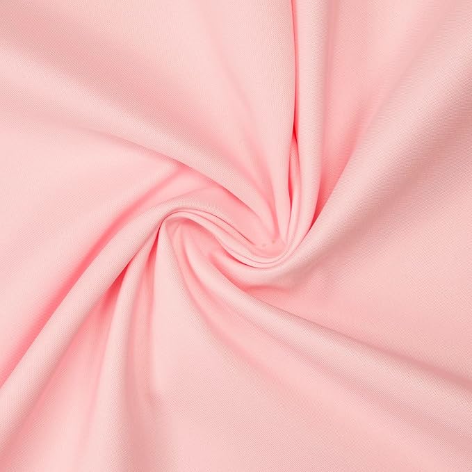 Gee Di Moda Round Tablecloth - 132 Inch Pink Round Table Cloth for 72 to 96 Inch Round Tables - Heavy Duty Washable Fabric - for Buffet Table, Holiday Party, Dinner, Wedding & Baby Shower