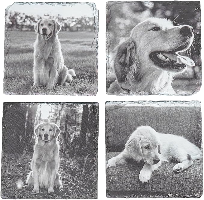 Blue Ridge Mountain Gifts - Custom Pet Coasters Printed with Photos of Your Dog, Memorial Gift for Dog Lovers, Slate Coaster for Pet Owners