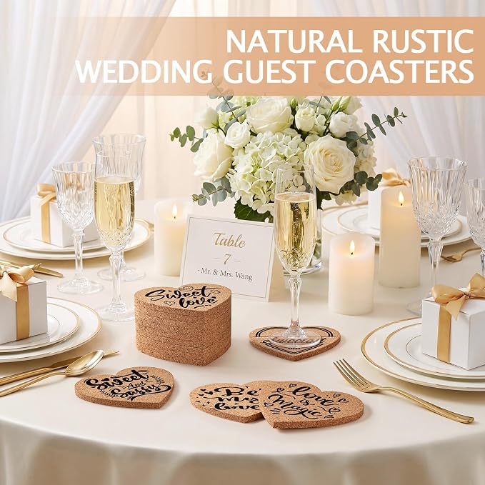 60 PCS Cork Coasters for Laser Engraving, Thick Absorbent Blank Coasters | 4 - Image 5