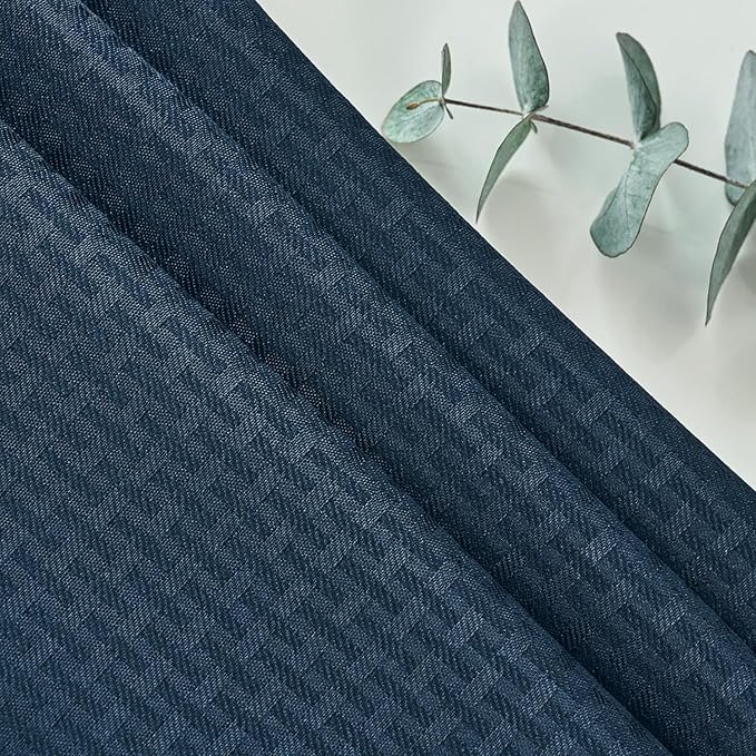 maxmill Weaved Texture Tablecloth Water Resistance Antiwrinkle Spillproof Soft Washable Table Cloth for Dining Room, Buffet Banquet Parties Holiday Dinner, Rectangular 60 x 108 Inch, Navy Blue